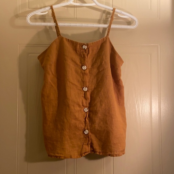 Linen Brown Tank Top - Picture 1 of 5